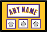 Los Angeles Name & 3 Finals Patches - Alternate White (2002-2018) - Double Mat 4