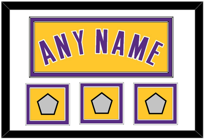 Los Angeles Name & 3 Finals Patches - Home Yellow (1999-2018) - Signature Tier 1