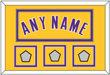 Los Angeles Name & 3 Trophy Patches - Home Yellow (1999-2018) - Double Mat 2