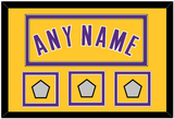 Los Angeles Name & 3 Trophy Patches - Home Yellow (1999-2018) - Double Mat 2