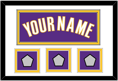 Los Angeles Name & 3 Finals Patches - Road Purple (1999-2004) - Signature Tier 1