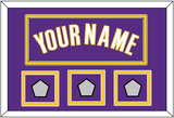 Los Angeles Name & 3 Finals Patches - Road Purple (1999-2004) - Double Mat 2