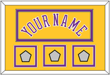 Los Angeles Name & 3 Trophy Patches - Home Yellow (1978-1997) - Double Mat 2