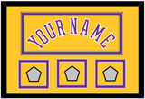 Los Angeles Name & 3 Trophy Patches - Home Yellow (1978-1997) - Double Mat 2
