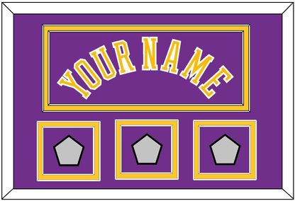 Los Angeles Name & 3 Champions Patches - Road Purple (1978-1997) - Signature Tier 2