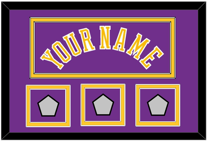 Los Angeles Name & 3 Champions Patches - Road Purple (1978-1997) - Signature Tier 2