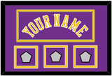 Los Angeles Name & 3 Champions Patches - Road Purple (1978-1997) - Double Mat 2