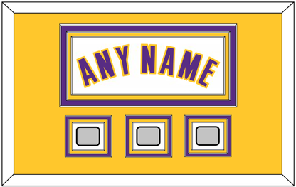 Los Angeles Name & 3 Trophy Patches - Alternate White (2002-2018) - Premier Tier 3