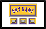 Los Angeles Name & 3 Finals Patches - Home Yellow (1999-2018) - Triple Mat 1