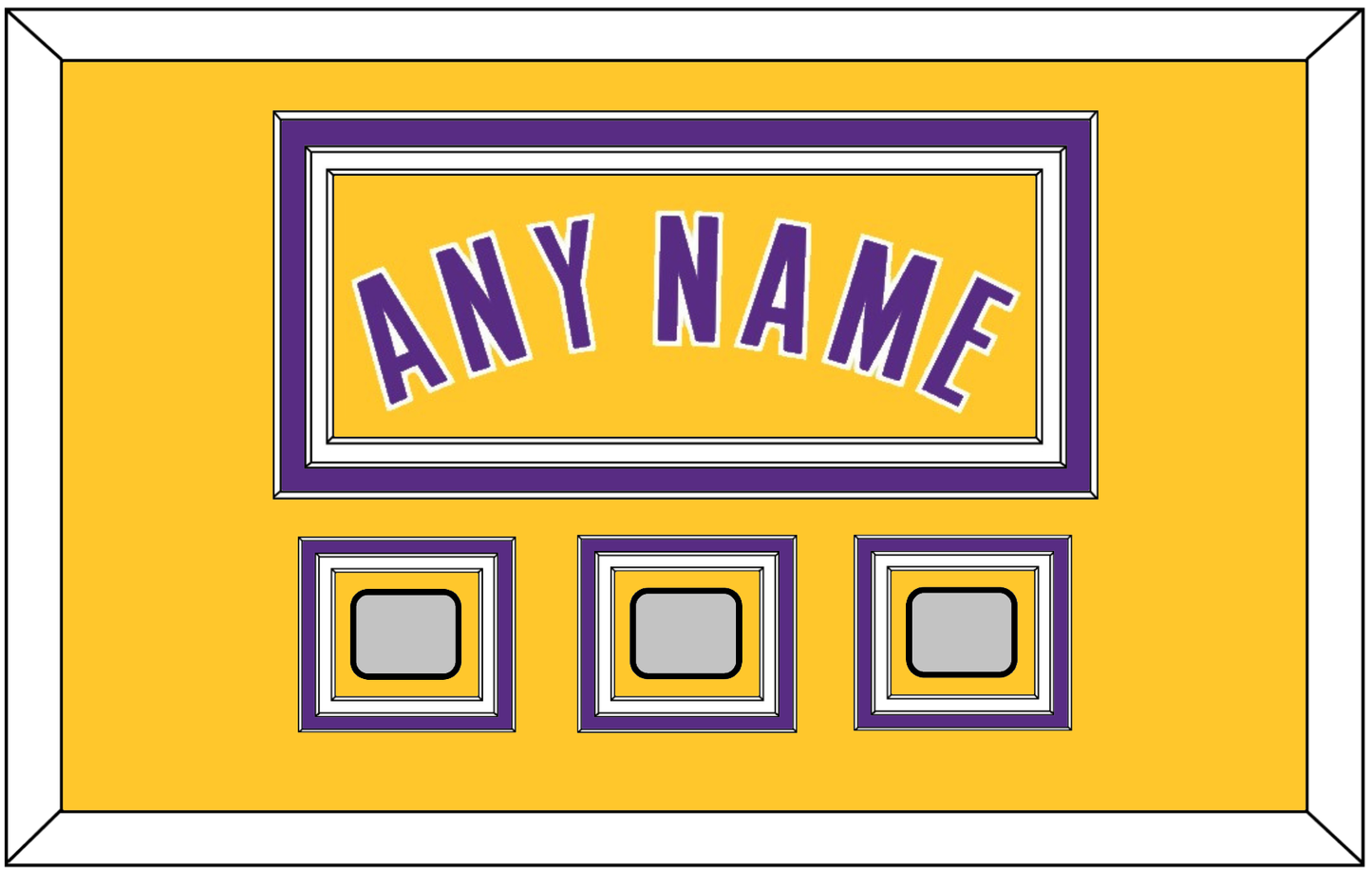 Los Angeles Name & 3 Finals Patches - Home Yellow (1999-2018) - Premier Tier 2