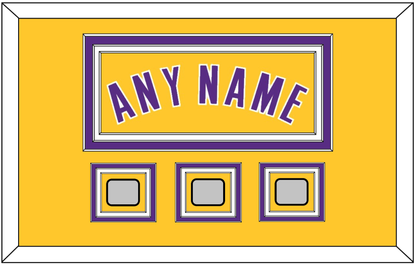 Los Angeles Name & 3 Finals Patches - Home Yellow (1999-2018) - Premier Tier 2