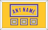 Los Angeles Name & 3 Finals Patches - Home Yellow (1999-2018) - Triple Mat 2