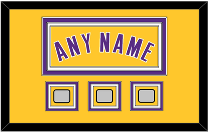 Los Angeles Name & 3 Finals Patches - Home Yellow (1999-2018) - Premier Tier 2