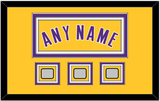 Los Angeles Name & 3 Trophy Patches - Home Yellow (1999-2018) - Triple Mat 2