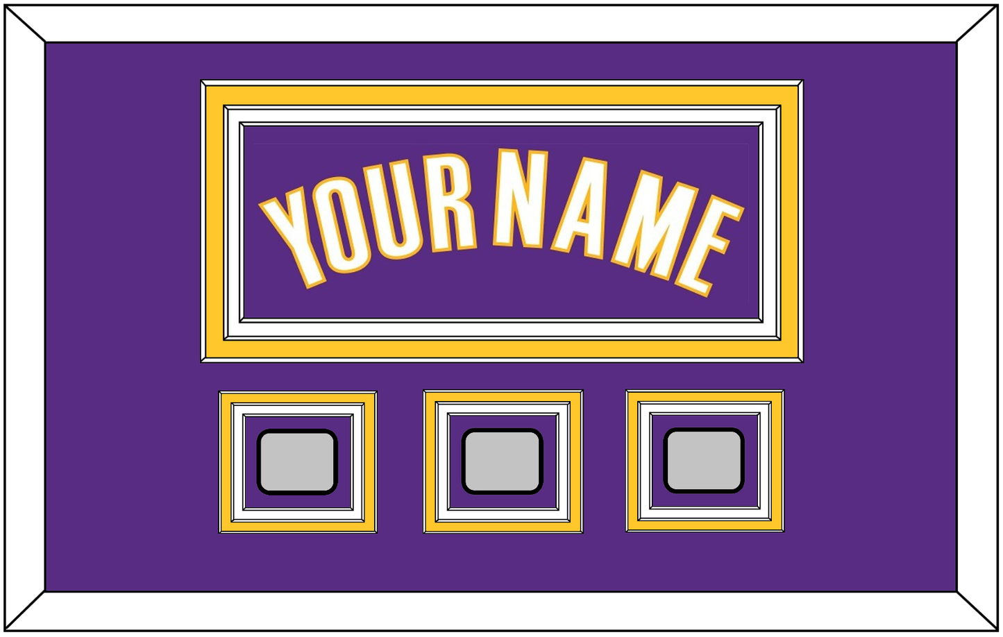 Los Angeles Name & 3 Trophy Patches - Road Purple (1999-2004) - Premier Tier 2
