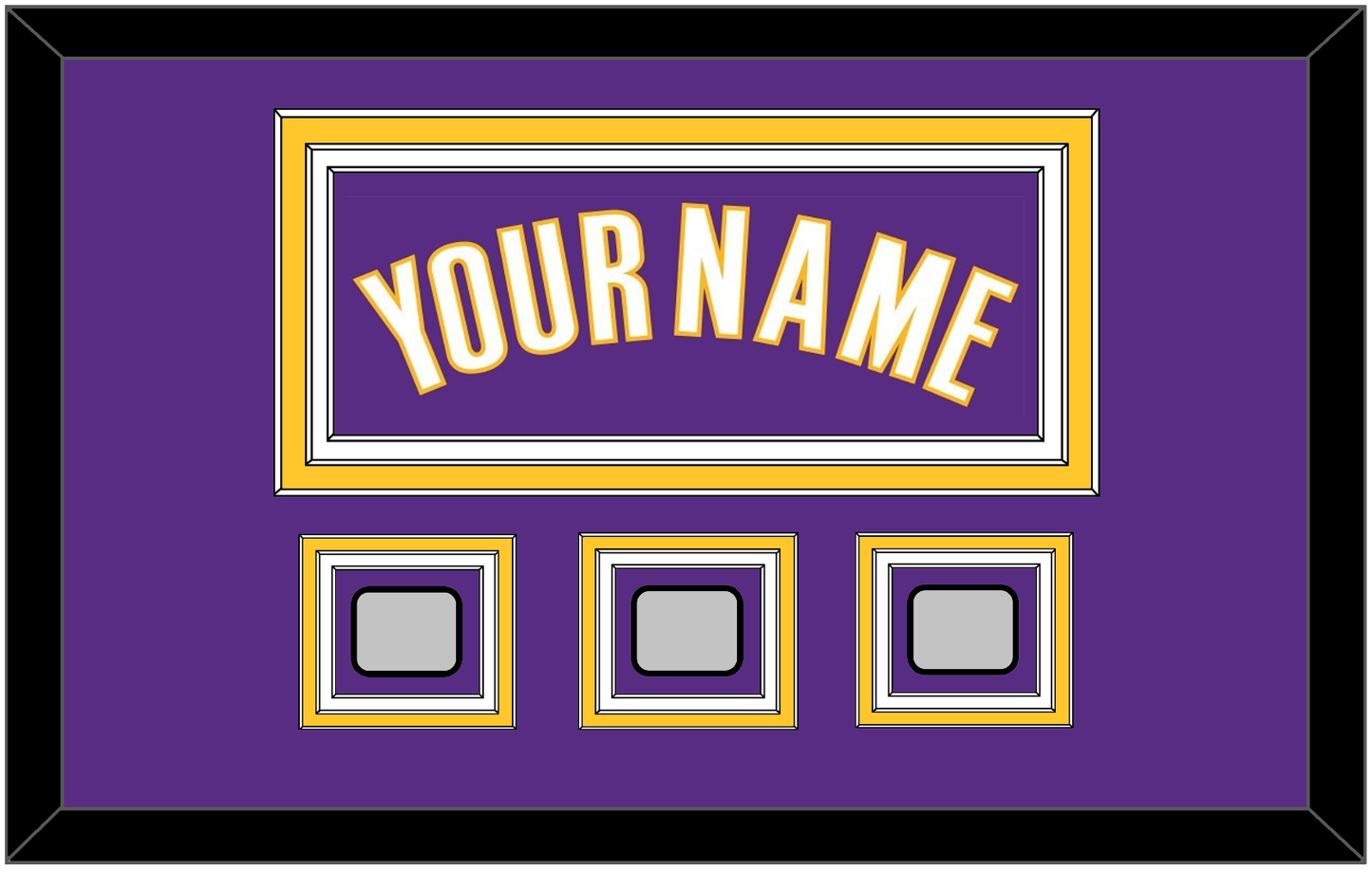 Los Angeles Name & 3 Trophy Patches - Road Purple (1999-2004) - Premier Tier 2