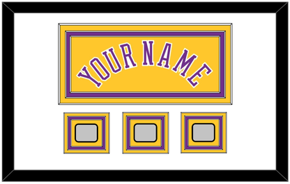 Los Angeles Name & 3 Trophy Patches - Home Yellow (1978-1997) - Premier Tier 1