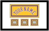 Los Angeles Name & 3 Champions Patches - Home Yellow (1978-1997) - Triple Mat 1