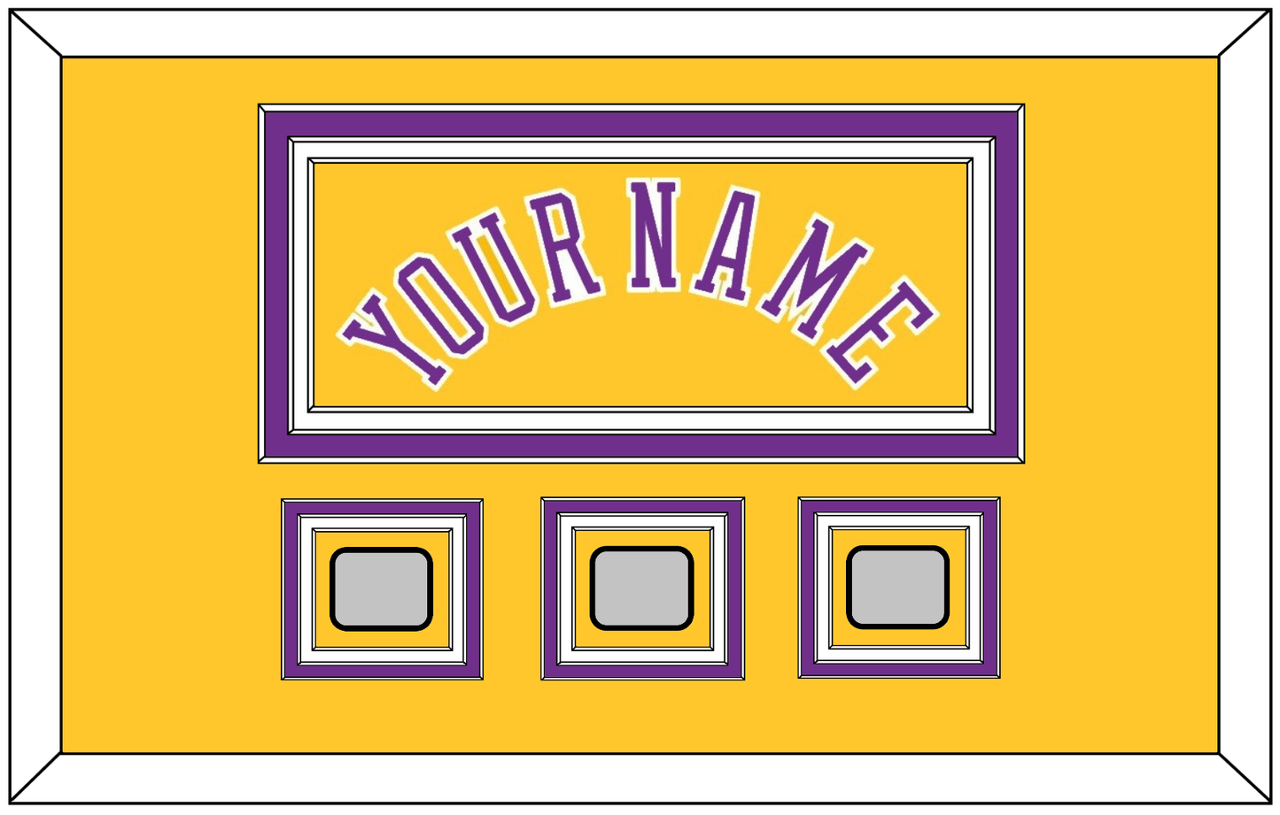 Los Angeles Name & 3 Champions Patches - Home Yellow (1978-1997) - Premier Tier 2