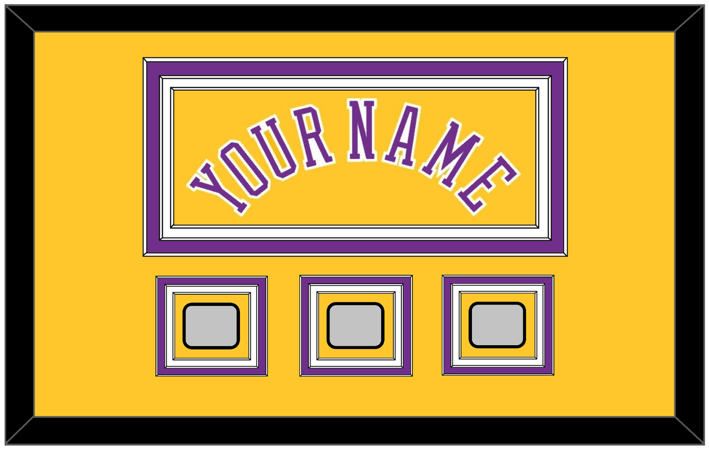 Los Angeles Name & 3 Champions Patches - Home Yellow (1978-1997) - Premier Tier 2