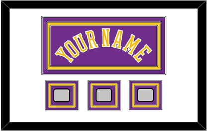 Los Angeles Name & 3 Champions Patches - Road Purple (1978-1997) - Premier Tier 1