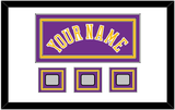 Los Angeles Name & 3 Trophy Patches - Road Purple (1978-1997) - Triple Mat 1