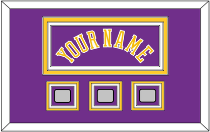 Los Angeles Name & 3 Trophy Patches - Road Purple (1978-1997) - Premier Tier 2