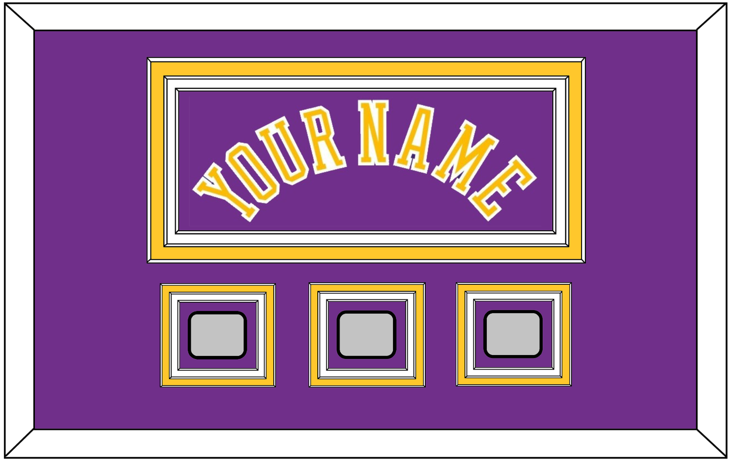 Los Angeles Name & 3 Champions Patches - Road Purple (1978-1997) - Premier Tier 2