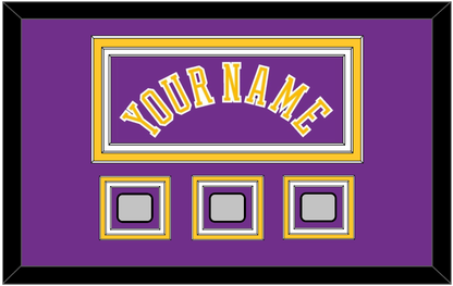 Los Angeles Name & 3 Champions Patches - Road Purple (1978-1997) - Premier Tier 2