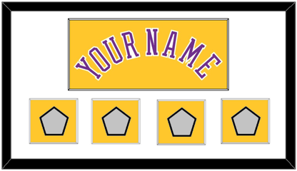 Los Angeles Name & 4 Trophy Patches - Home Yellow (1978-1997) - Essential Tier 1