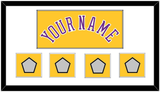 Los Angeles Name & 4 Trophy Patches - Home Yellow (1978-1997) - Single Mat 1