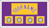 Los Angeles Name & 4 Trophy Patches - Home Yellow (1978-1997) - Single Mat 2