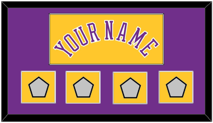 Los Angeles Name & 4 Trophy Patches - Home Yellow (1978-1997) - Essential Tier 2
