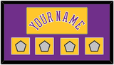 Los Angeles Name & 4 Trophy Patches - Home Yellow (1978-1997) - Single Mat 2