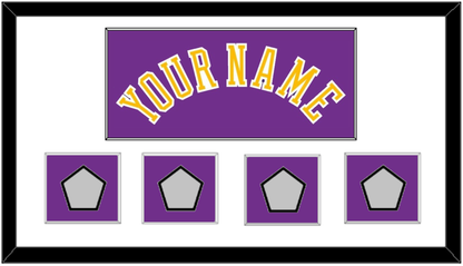 Los Angeles Name & 4 Trophy Patches - Road Purple (1978-1997) - Essential Tier 1