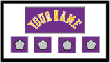 Los Angeles Name & 4 Trophy Patches - Road Purple (1978-1997) - Single Mat 1