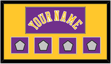 Los Angeles Name & 4 Trophy Patches - Road Purple (1978-1997) - Single Mat 2