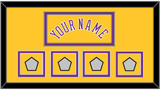 Los Angeles Name & 4 Trophy Patches - Home Yellow (1978-1997) - Double Mat 2