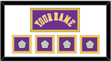 Los Angeles Name & 4 Trophy Patches - Road Purple (1978-1997) - Double Mat 1
