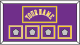 Los Angeles Name & 4 Trophy Patches - Road Purple (1978-1997) - Double Mat 2