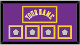Los Angeles Name & 4 Trophy Patches - Road Purple (1978-1997) - Double Mat 2