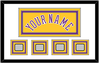 Los Angeles Name & 4 Trophy Patches - Home Yellow (1978-1997) - Premier Tier 1