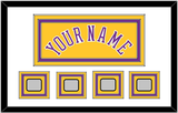 Los Angeles Name & 4 Trophy Patches - Home Yellow (1978-1997) - Triple Mat 1