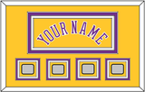 Los Angeles Name & 4 Trophy Patches - Home Yellow (1978-1997) - Triple Mat 2