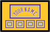 Los Angeles Name & 4 Trophy Patches - Home Yellow (1978-1997) - Triple Mat 2