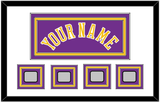 Los Angeles Name & 4 Trophy Patches - Road Purple (1978-1997) - Triple Mat 1