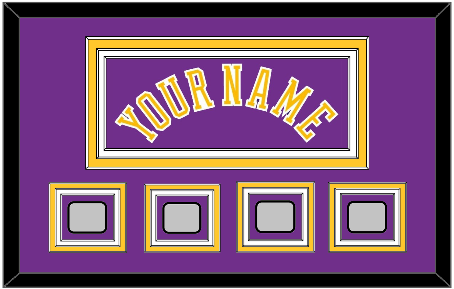 Los Angeles Name & 4 Trophy Patches - Road Purple (1978-1997) - Premier Tier 2