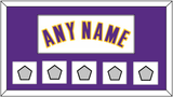 Los Angeles Name & 5 Finals Patches - Alternate White (2002-2018) - Single Mat 1
