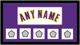 Los Angeles Name & 5 Finals Patches - Alternate White (2002-2018) - Single Mat 1