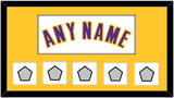 Los Angeles Name & 5 Finals Patches - Alternate White (2002-2018) - Single Mat 2